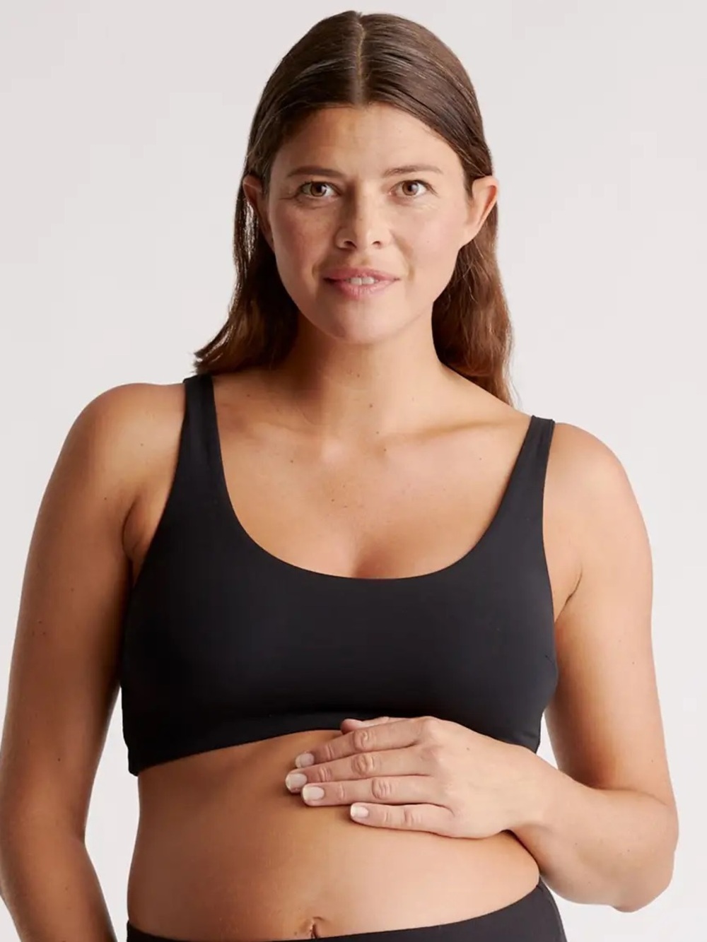 NWT QUINCE 2 Pack Micromodal Maternity & Postpartum Bras Medium Black 1068